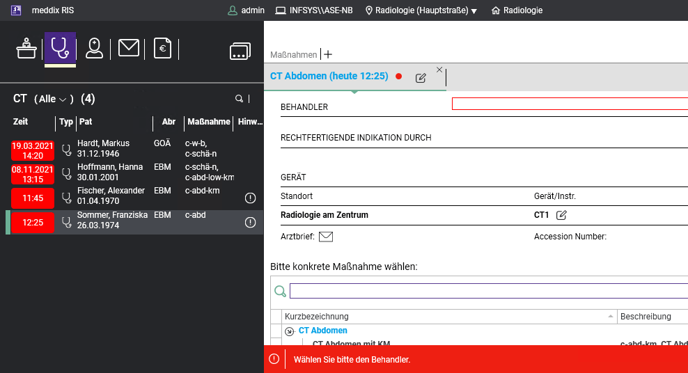 meddix RIS-Anwenderhinweise