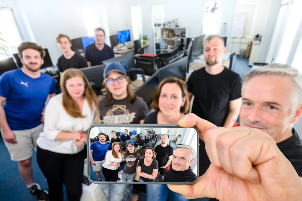 Teamfoto der meddix RIS Entwicklungsabteilung